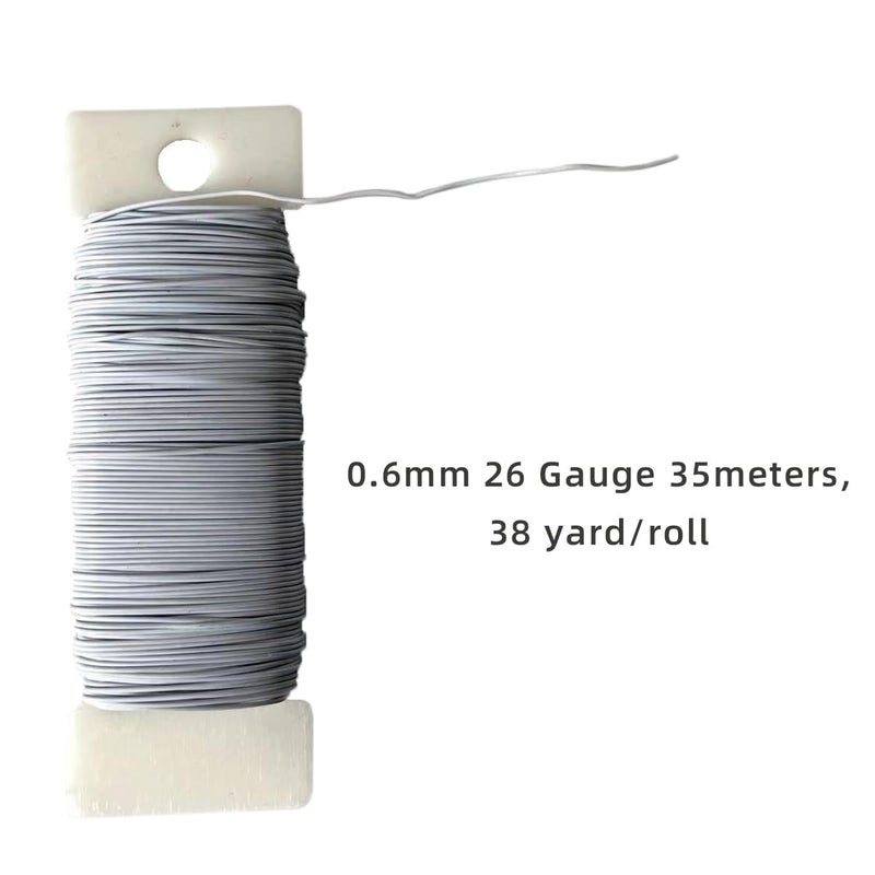 GLOLOOS 76Yards 26Gauge Golden Metal Floral Wire Flexible Paddle Florist Garden Wire for Flower Arrangement,Crafts,Christmas Wreaths Tree,Garland. - Image 2
